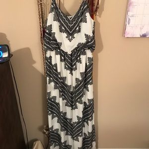 Black and white maxi dress